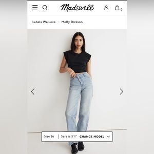 Madewell x Molly Dickson crossover baggy straight jeans